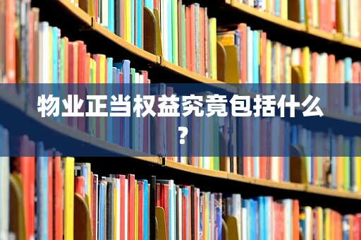 物业正当权益究竟包括什么？