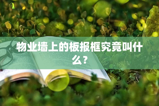 物业墙上的板报框究竟叫什么？