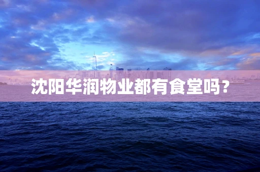 沈阳华润物业都有食堂吗？