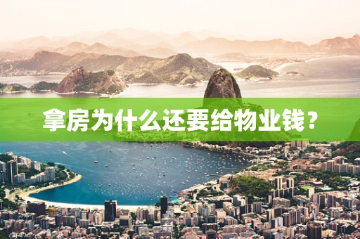 拿房为什么还要给物业钱？