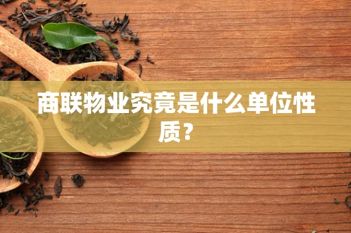 商联物业究竟是什么单位性质？