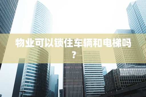 物业可以锁住车辆和电梯吗？