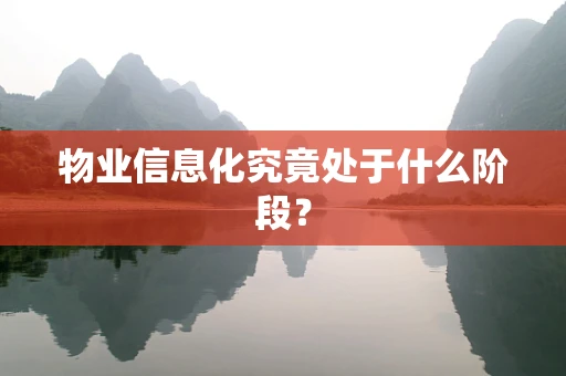物业信息化究竟处于什么阶段？