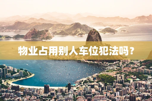 物业占用别人车位犯法吗？
