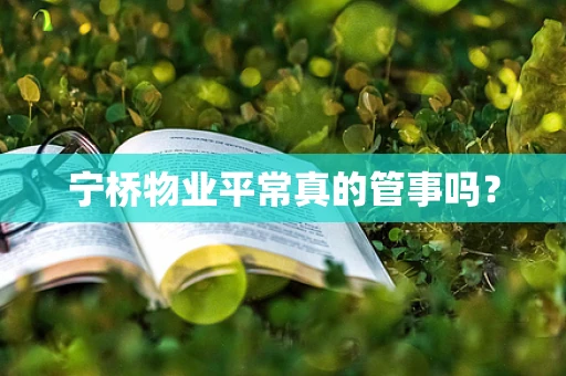宁桥物业平常真的管事吗？