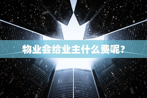 物业会给业主什么费呢？