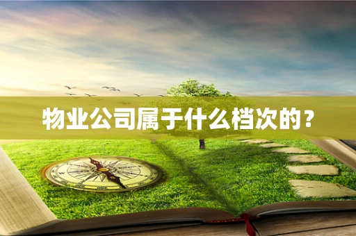 物业公司属于什么档次的？