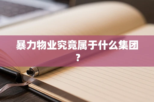 暴力物业究竟属于什么集团？