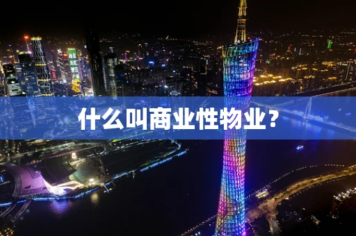 什么叫商业性物业？