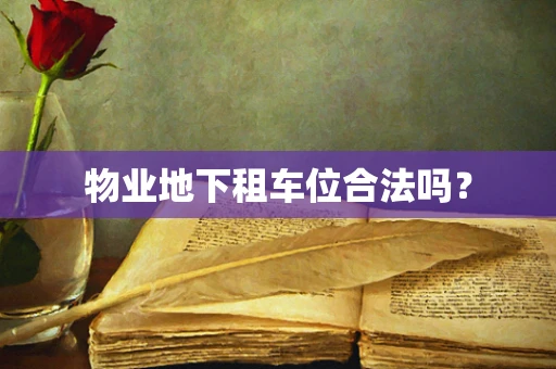 物业地下租车位合法吗？