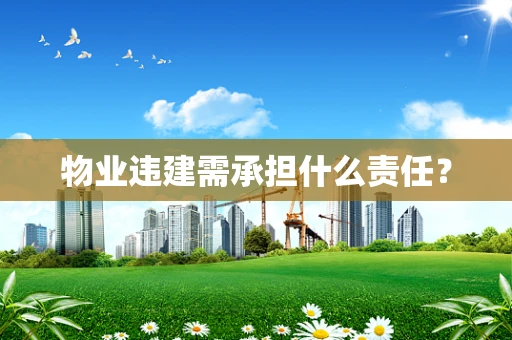 物业违建需承担什么责任？