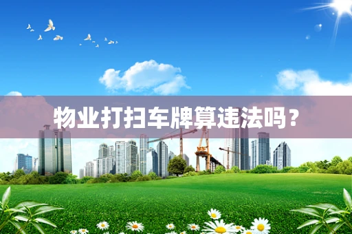 物业打扫车牌算违法吗？