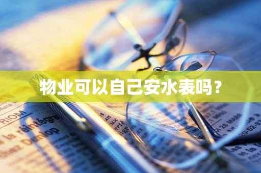 物业可以自己安水表吗？