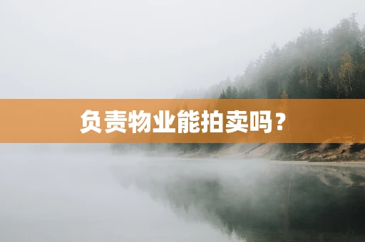 负责物业能拍卖吗？