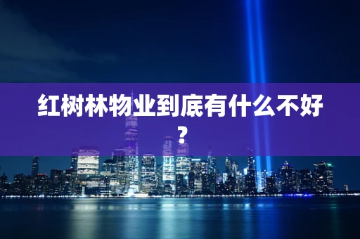 红树林物业到底有什么不好？