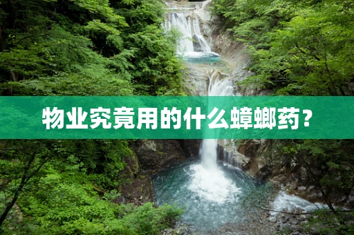 物业究竟用的什么蟑螂药？