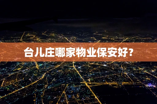台儿庄哪家物业保安好？