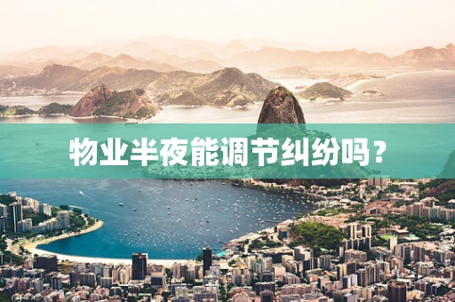 物业半夜能调节纠纷吗？