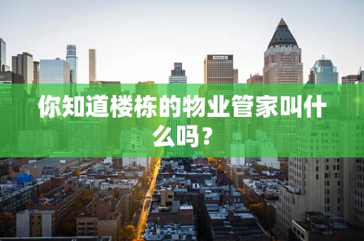 你知道楼栋的物业管家叫什么吗？