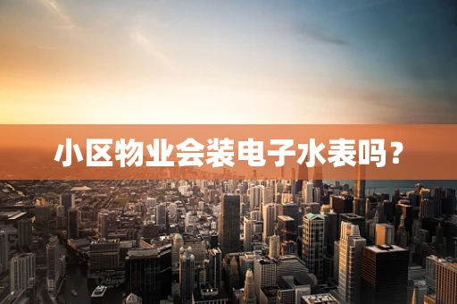 小区物业会装电子水表吗？