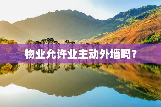 物业允许业主动外墙吗？