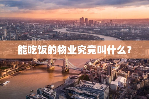 能吃饭的物业究竟叫什么？