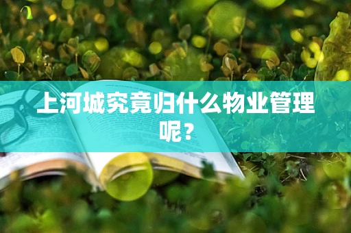 上河城究竟归什么物业管理呢？
