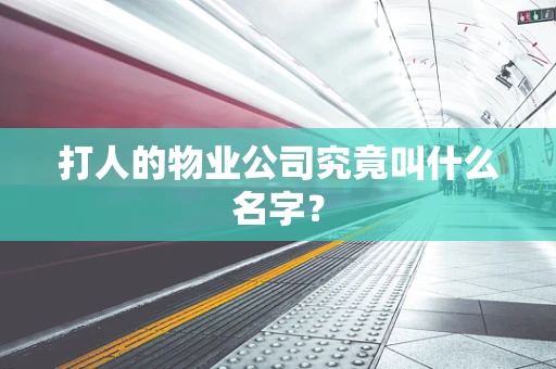 打人的物业公司究竟叫什么名字？