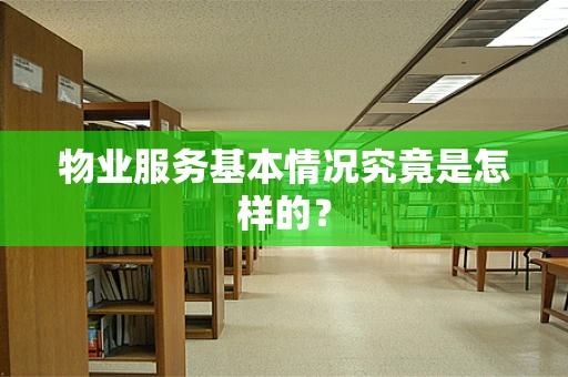 物业服务基本情况究竟是怎样的？