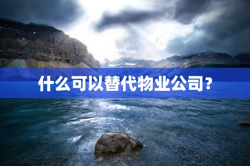 什么可以替代物业公司？