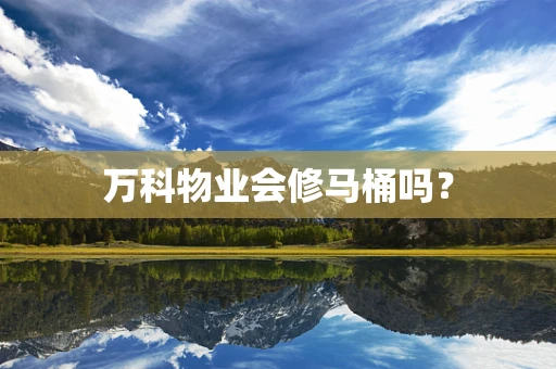 万科物业会修马桶吗？