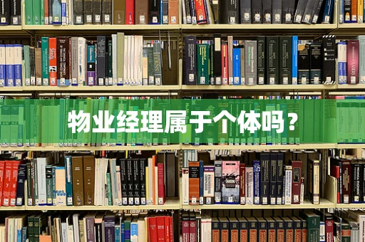 物业经理属于个体吗？