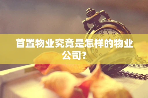 首置物业究竟是怎样的物业公司？