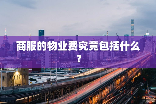 商服的物业费究竟包括什么？