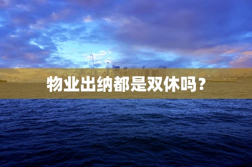 物业出纳都是双休吗？