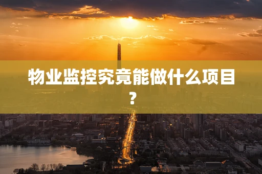 物业监控究竟能做什么项目？