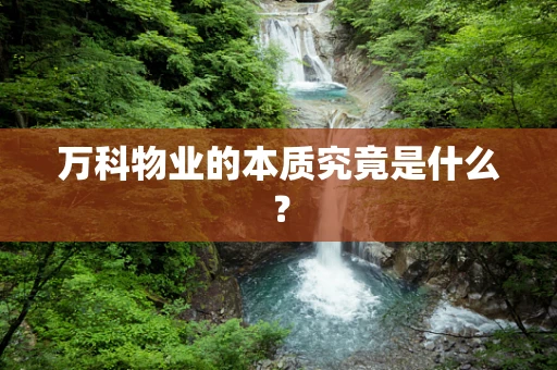 万科物业的本质究竟是什么？