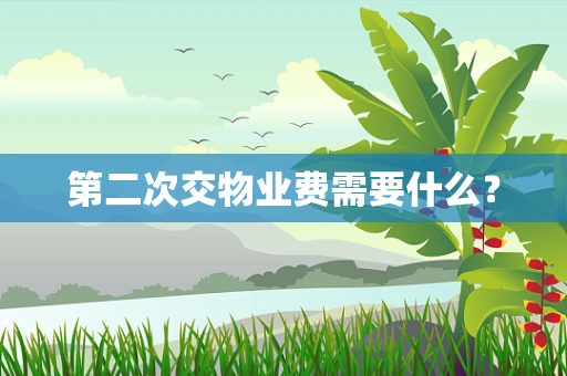 第二次交物业费需要什么？