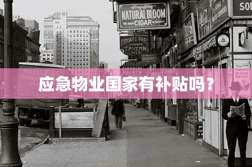 应急物业国家有补贴吗？