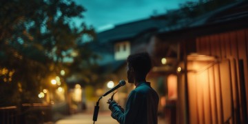 晚上物业还会用麦克唱歌吗？